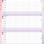 Kalenderblätter für den Monat August, mit Feiertagen wie "Nationalfeiertag (CH)" am 1. und "Mariä Himmelfahrt" am 15. im rosa-lila Design.