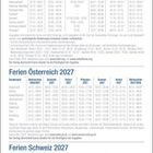 Ferien Deutschland 2027, Österreich 2027, Schweiz 2027: Termine für Schulferien nach Bundesland. Infos und Haftungsausschluss.