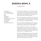 BUDDHA-BOWL  
gut vorzubereiten

Rezept für eine Buddha-Bowl, Zutatenliste und Zubereitungsschritte mit Fokus auf Gemüse und Gewürze.