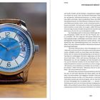 Links eine Armbanduhr mit der Aufschrift "PETERMANN BÉDAT" auf dem Zifferblatt, rechts Textseite.