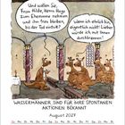 Zwei Kängurus in einer Kirche, eins ist der Pfarrer, das andere die Braut.  Text: "WASSERMÄNNER SIND FÜR IHRE SPONTANEN AKTIONEN BEKANNT".