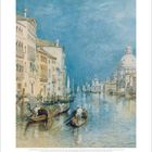 8 und eine Zahlenreihe von 1 bis 31. Eine Illustration einer venezianischen Wasserstraße mit Gondeln und historischen Gebäuden.