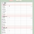 Kalenderblatt für August 2027. Bär mit Eistüte neben Kalender. Feiertage: 1. Bundesfeiertag, 15. Mariä Himmelfahrt.