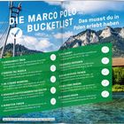 "Die Marco Polo Bucketlist: Das musst du in Polen erlebt haben." Eine Liste mit Erlebnissen vor einer Berglandschaft.