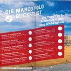 "Die Marco Polo Bucketlist: Das musst du in Rotterdam & Den Haag erlebt haben." Liste von Aktivitäten mit Beschreibungen. Hintergrund: Strand.