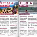 "BEST OF GRÜN & FAIR", "BEST OF LOW-BUDGET", "DIE WELT ENTDECKEN – UND SCHÜTZEN", "FÜR DEN KLEINEN GELDBEUTEL".