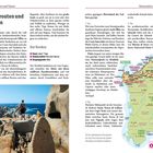 Reiserouten und Touren: Beschreibung von Sardinien-Reisen. Abschnitt über den Norden mit Olbia als Ausgangspunkt, Karte zeigt Route.