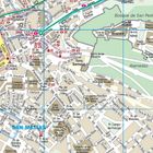 Stadtplan von Granada mit Straßennamen und Sehenswürdigkeiten wie "La Catedral" und "Alhambra".