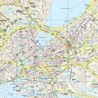 St. Georg, Hauptbahnhof, Altstadt, Binnenalster. Detaillierte Stadtkarte mit Straßennamen und Gewässern wie der Alster und Elbe.