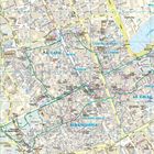 Karte von Palermo mit den Stadtteilen IL CAPO, MONTE, LA LOGGIA, ALBERGHERIA und LA KALSA. Straßennamen und Symbole.