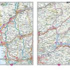 Eine detaillierte Straßenkarte mit Orten wie Viana do Castelo und Valença do Minho, Küstenlinien und Hauptstraßen.