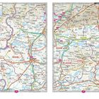 Routenatlas Seiten 312 bis 313, zeigt Straßen und Orte rund um Cáceres und Campo Arañuelo. Enthält detaillierte Kartenwege.