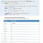 He, she, it – das „s“ muss mit (1/2). Text erklärt Simple Present-Regeln, Beispiele und Übungstabelle zur Konjugation.