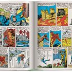 Es handelt sich um einen Comic mit mehreren Panels. Superhelden in blauen Anzügen, Action-Szenen und Sprechblasen prägen die Seiten.