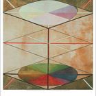 "August" steht unten. Kalenderdaten vom 1. bis 31. August. Abstrakte Illustration aus geometrischen Formen und Farben.