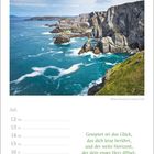 Gesegnet sei das Glück, das dich leise berührt, und der weite Horizont, der dein enges Herz öffnet. Steilküste und Meer.