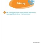 "Lösung. Mit Schleswig-Holstein und Mecklenburg-Vorpommern haben zwei Bundesländer eine Ostseeküste." Logo oben rechts.