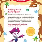 "3. GHOST-SPIDERS RÄTSEL", "Rätselspaß mit Ghost-Spider!", "Habt ihr es geschafft, wartet die dritte Münze auf euch!". Animation eines Helden.