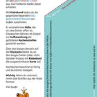 Bastelanleitung: Schneide laut Anleitung. Verwende Klebeband, um eine Hülle zu erstellen. Wichtiger Hinweis: Hier nicht kleben! Links unten ein Hund mit Krone und Büchern.