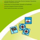 "Lass uns basteln 5+ Piraten" oben, darunter Punkte wie Bastelideen und Förderung beschreiben Inhalte. Unten bunte Piratenmotive.