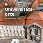 4 Universitätsorte. Von Ralf-Rüdiger Targiel. Luftaufnahme eines Gebäudekomplexes mit roten Dächern und historischem Eingang.