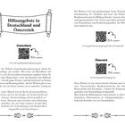 Hilfsangebote in Deutschland und Österreich. QR-Codes für Deutschland und Österreich mit Webseiten verlinkt.