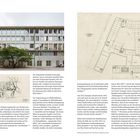 Links oben: "Schmuckhof des Stadtmuseums, Blick nach Osten, 2015." Rechts unten: "Grundriss 1. Obergeschoss, 1960."