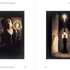 Links: Frau mit Kerze, rumänische Tracht, 1922. Rechts: Skulptur, "Vogel im Raum", 1926, beleuchtet.