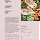Zanderfilet »Josefshaus«, Rezept für Zanderfilet mit Steinpilzen und Fischfond. Buntes Gemüse und Fischfilets abgebildet.