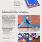 AUWEI! EIN EI! Bilderbuch über ein verlorenes Ei, hilfsbereite Vögel und die Suche nach Zugehörigkeit. Cover blau.