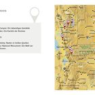 27. Logan Canyon: Ein lebendiges Gemälde. 28. Bear Lake: Die Karibik. Karte von Idaho und Utah mit markierten Orten.
