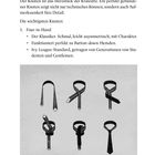 „KRAWATTENKUNST“, „Die Kunst des Knotens – mehr als Technik“, gefolgt von Krawattentechnik-Illustrationen.