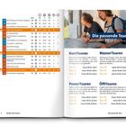 "Inhalt und Touren", "Die passende Tour", "KurzTouren", "WasserTouren", "PowerTouren", "ÖffiTouren". Zwei Personen studieren eine Karte.
