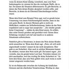 Erörterung über die Bedeutung des Neins eines Kindes und den Umgang damit. Schwerpunkt auf Selbstbestimmung und Sicherheit.