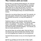 Kapitel 3: Deine sterbliche Bilanz: Was wirklich zählt am Ende. Text über Lebensreue und wichtige Dinge im Leben.