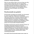 Text über Psychosomatik: Sie vernachlässigt oft tiefere Zusammenhänge und die Verbindung von Körper und Psyche.