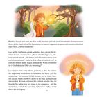 Text: "Ich bin wunderbar."

Ein Kind und eine Gans stehen in einem Wald. Ein strahlendes Licht schwebt in ihrer Hand.
