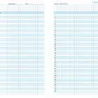 Der Text enthält Überschriften wie "Schüler-, Zensurenliste" und Felder für "Klasse/Kurs", "Fach", "Nr.", "Name, Vorname". Es ist eine Tabelle.