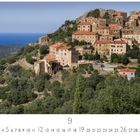Text: „Belgodere“, „9“, „CASARES EDITION“. Häuser auf einem Hügel mit Meerblick, umgeben von üppiger Vegetation.