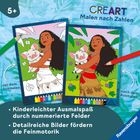 „Kinderleichter Ausmalspaß durch nummerierte Felder. Detailreiche Bilder fördern die Feinmotorik.“ Zwei bunte Illustrationen.
