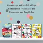 ALEXANDRA POTTER, Freundschaft ist wie Liebe mit Verstand. Roman. Bunte Wolken und Kleckse im Hintergrund.