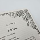 KAPITEL 22, LEXTON. Blumenillustration am oberen Seitenrand, detaillierte Zeichnungen von Rosen und anderen Blumen.