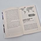 Rechte Seite: "Standing Ovations und Walks of Shame" mit Weltkarte. Linke Seite: Deutschsprachiger Text über Lebensreflexionen.