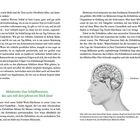 Seite 128: Melatonin: Das Schlafhormon, das uns mit den Jahren im Stich lässt. Seite 129: Querschnitt Kopf mit Gehirn, zeigt Zirbeldrüse.