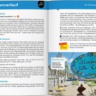 Spot 1 - Ribe & Nationalpark Wattenmeer. Essens- und Campingtipps, Kartenausschnitt, Foto zeigt Strand mit parkenden Autos.