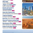 Nicht versäumen: Tipps zu Sehenswürdigkeiten mit Seitenzahlen. Enthält Naturbilder und Strandszene mit Surfer.