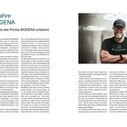 "20 Jahre BIOGENA oder wie das Prinzip BIOGENA entstand." Links Text, rechts Mann mit gerkreuzten Armen, BIOGENA-Shirt.