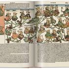 Ein Stammbaum zeigt Könige und Königinnen, darunter Namen wie Antiochos, Cleopatra und Alexander. Darunter ausführlicher Text.