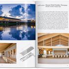 2018, 2021: Shonai Hotel Suiden Terrasse. Moderne Architektur bei Sonnenuntergang, Holzinterieur mit hellem Holz und Glas.