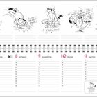 Kalenderwoche 36, 6. bis 12. September. Illustrationen von Katzen mit Sprechblasen "PRRRR" und "HALLOOO!!"